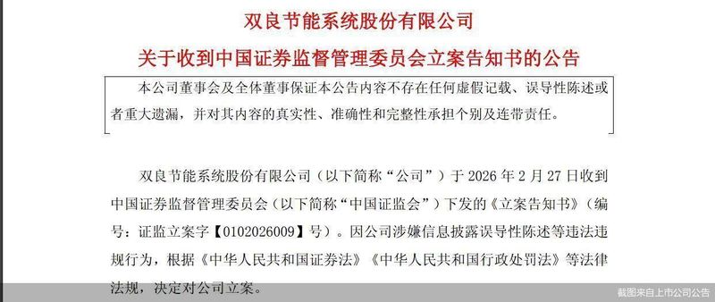  净利预亏叠加立案，双良节能股价迎考 新闻