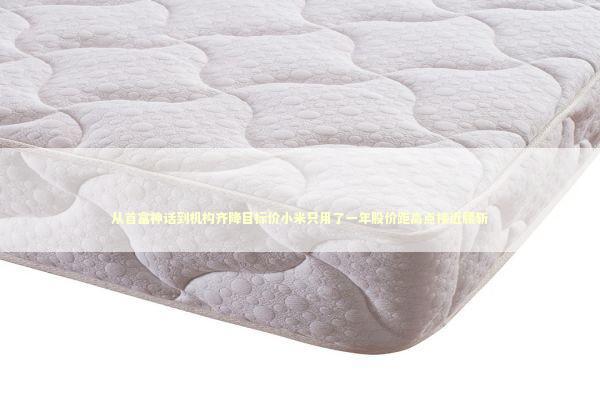 从首富神话到机构齐降目标价小米只用了一年股价距高点接近腰斩