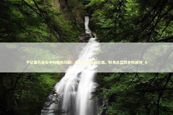 千亿算力龙头中科曙光闪崩！总裁、高级副总裁、财务总监同步拟减持_6